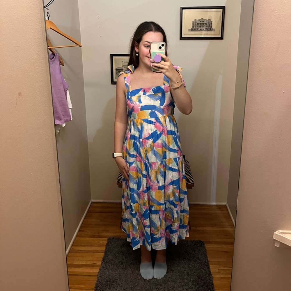 Blu Pepper Multicolor Abstract Dress